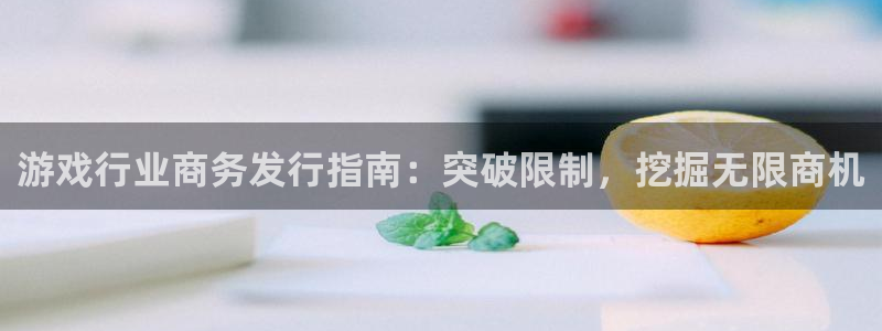 顺盈平台开户：游戏行业商务发行指南：突破限制，挖掘无限商机