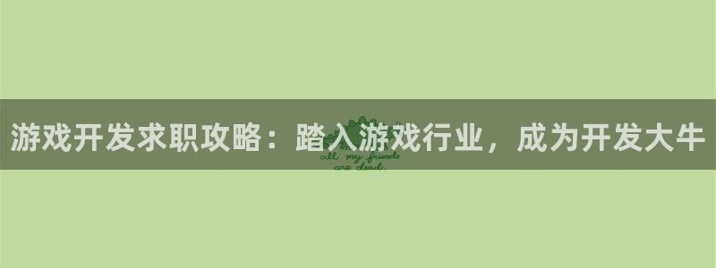 顺盈平台注册流程图片：游戏开发求职攻略：踏入游戏行业，成为开发大牛